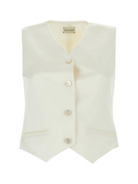 MAGDA BUTRYM Magda Butrym Woman Ivory Cotton Blend Vest