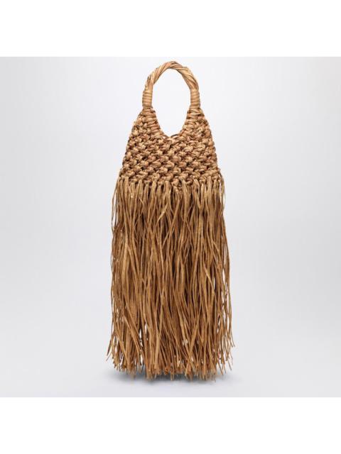 Hibourama - Hibourama Natural leather and raffia fringed Vannifique bag