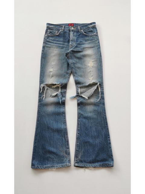 Other Designers Rebels Women Edwin Flared Bootcut Rugged Distressed Jeans