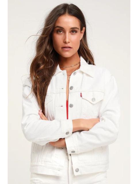 Levi's Levis Ex-Boyfriend Trucker Denim Jacket Distressed