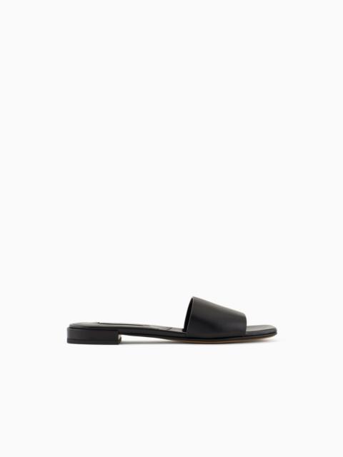 GIORGIO ARMANI GIORGIO ARMANI X 10 CORSO COMO CALFSKIN FLAT SANDALS