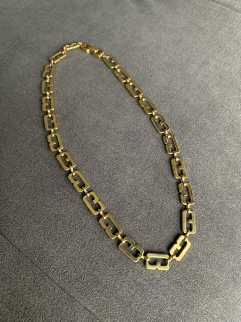 Givenchy VINTAGE GIVENCHY MONOGRAM GOLD TONE NECKLACE