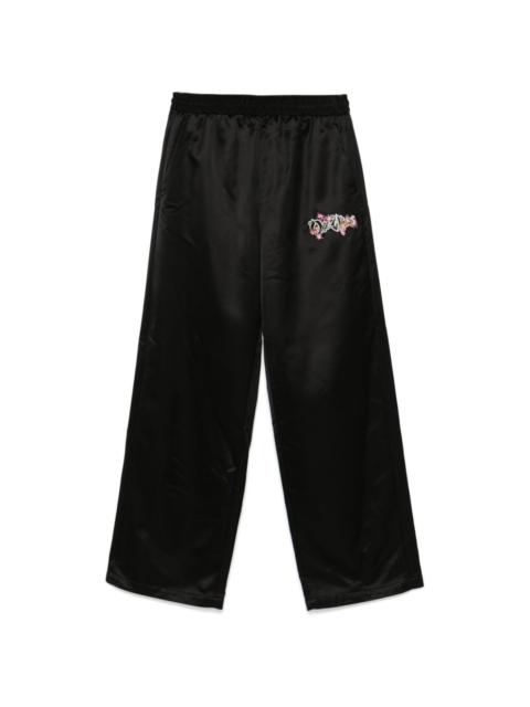 logo-embroidered trousers