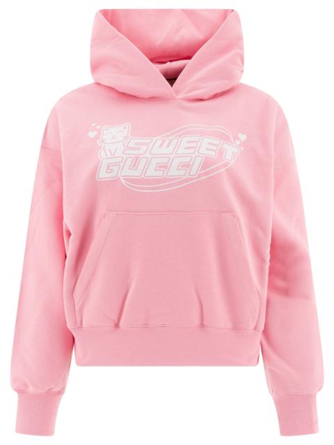キャップ Gucci Felpa con cappuccio con stampa \