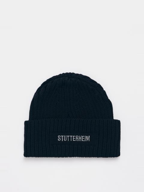Stutterheim Logo Beanie Navy