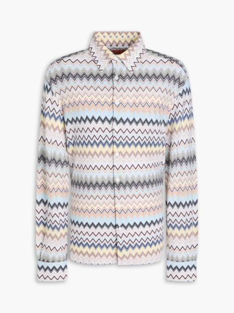 Missoni Crochet-knit cotton shirt