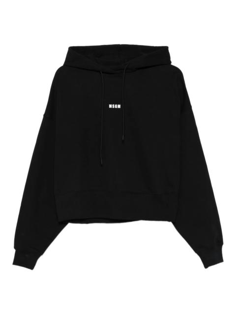 MSGM Logo Cropped Hoodie