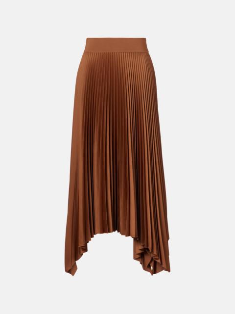 JOSEPH Ade plissé asymmetric crêpe midi skirt