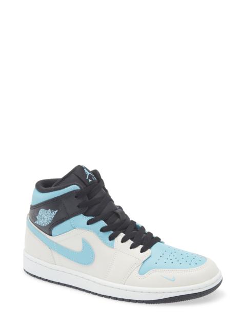 Jordan Air Jordan 1 Mid SE Sneaker in Summit White/Blue Chill at Nordstrom