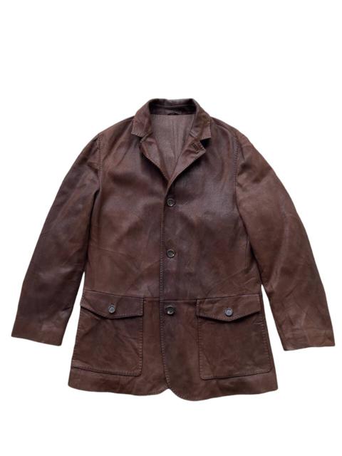 Ermenegildo Zegna 🔥ERMENEGILDO ZEGNA REAL LEATHER CASHMERE LINING MADE ITALY