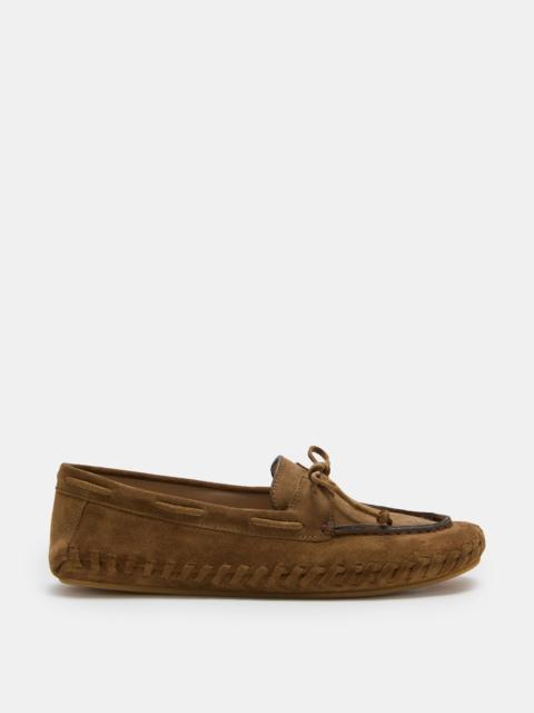LE MONDE BÉRYL Driver Moccasin Woven / Taupe Suede