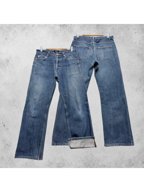 A.P.C. A.P.C. Vintage Selvedge Denim Button Fly Faded Blue Jeans