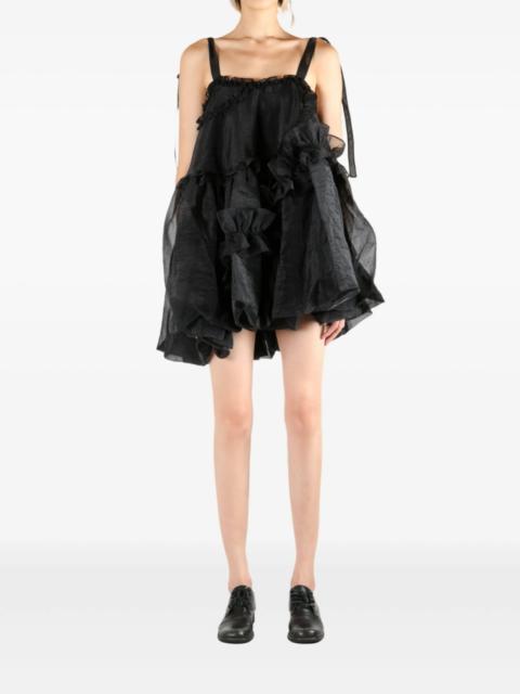 CECILIE BAHNSEN Cristina ruffled tie-strap mini dress