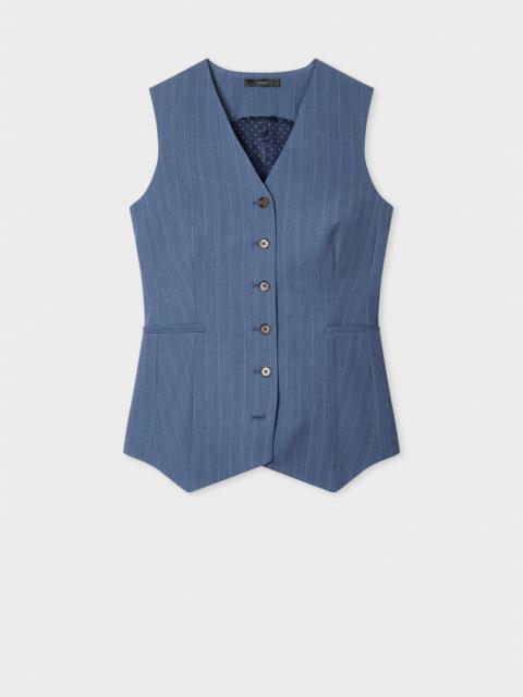 Paul Smith Women's Slate Blue Viscose-Wool Waistcoat