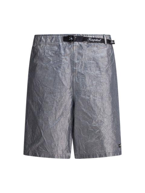 Kapital 12oz metallic-effect bermuda shorts