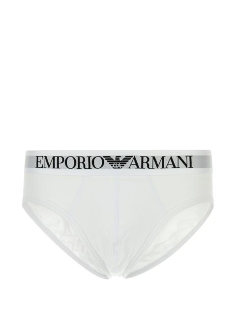 EMPORIO ARMANI White stretch cotton brief