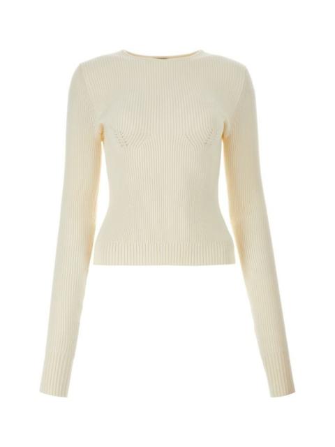 Magda Butrym Woman Cream Viscose Blend Sweater