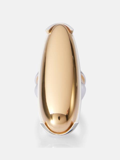 Ellipse Large 18kt gold-plated sterling silver ring