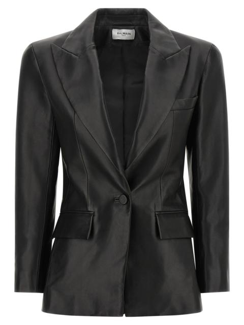 Balmain Balmain Women Leather Blazer