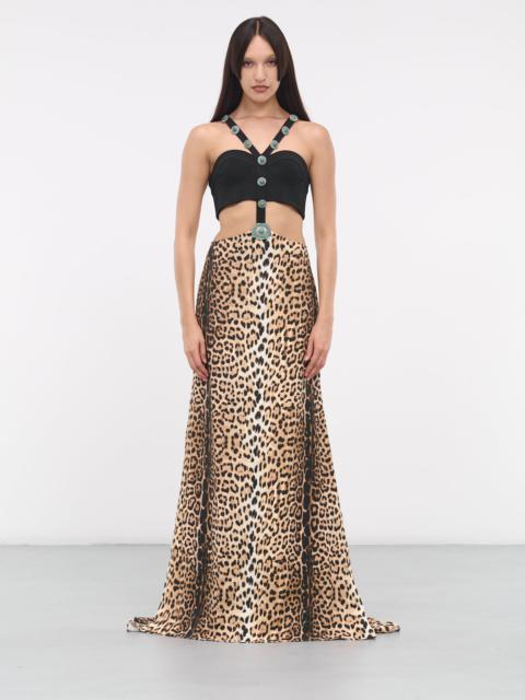 Roberto Cavalli Leopard-print Maxi Dress