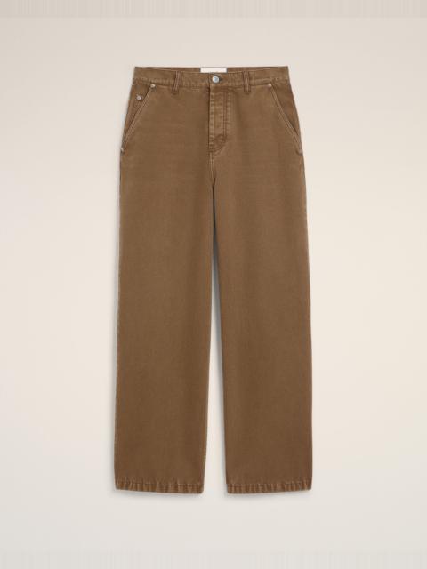 AMI Paris BROWN COTTON LARGE FIT JEANS