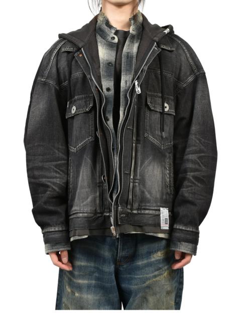 Maison MIHARAYASUHIRO TRIPLE LAYERED DENIM JACKET / BLK