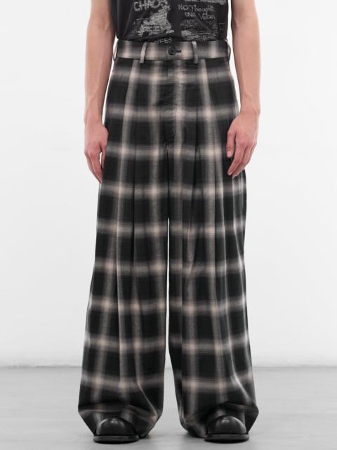 LU'U DAN Ombre Check Triple Pleated Trousers