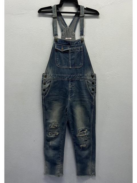 Other Designers Vintage Y2K Style Tocador Distressed Denim Overalls