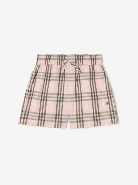 Burberry Check Cotton Shorts
