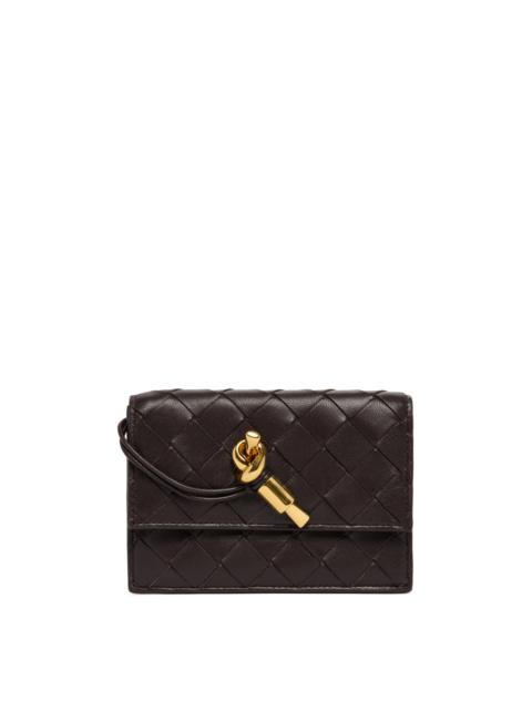 Bottega Veneta Brown Leather Andiamo Cardholder