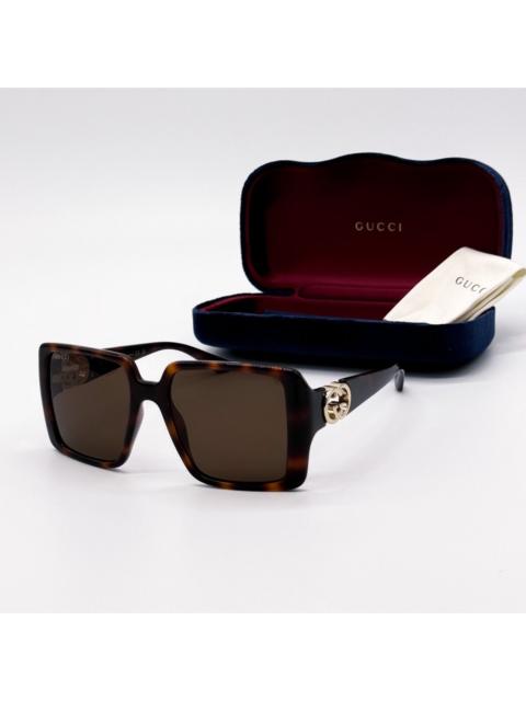GUCCI NEW GUCCI GG1692S 002 SQUARE HAVANA BROWN WOMEN SUNGLASSES