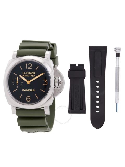 Pre-owned Panerai Luminor Marina Hand Wind Black Dial Men's Watch PAM00422