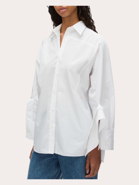 3.1 Phillip Lim Oversized Ruffle-Trimmed Cotton Blend Shirt