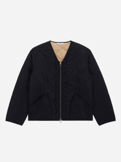 3sixteen Zip Liner Jacket - Black Nylon/Sherpa