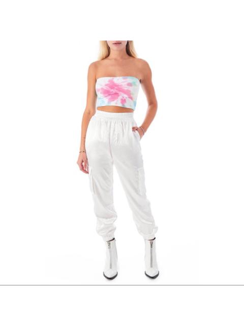 Other Designers LF White Satin Cargo Pants (Carmar)