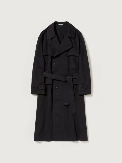 AURALEE GARMENT-DYED TEXTURED CHINO COAT