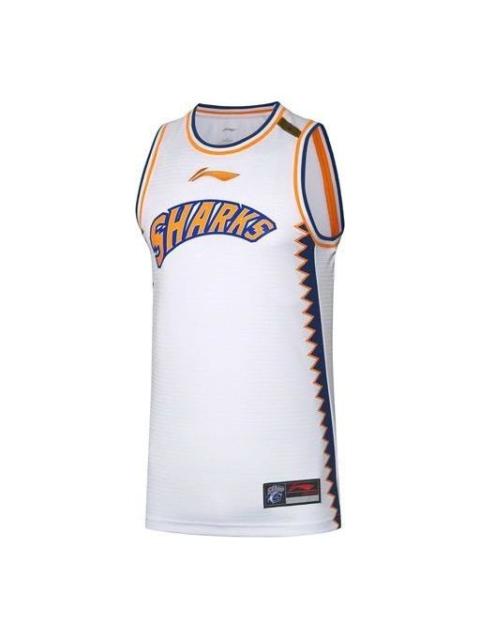 Li-Ning Li-Ning x CBA Shanghai Sharks Jersey 'White Orange' AAYQ397-1