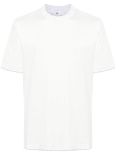 Brunello Cucinelli Crew-Neck T-Shirt With Faux-Layering