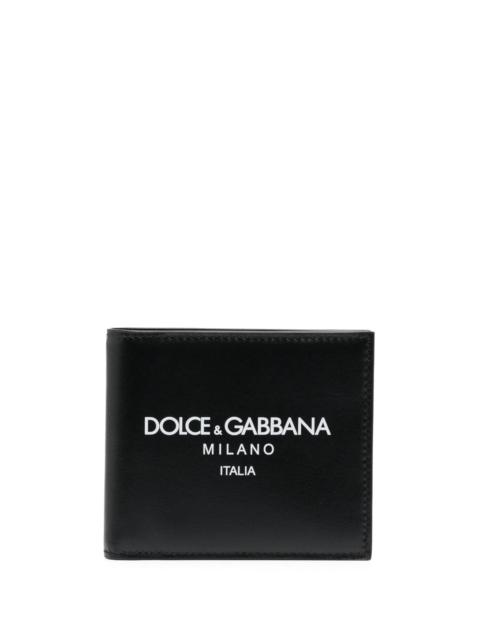 Dolce & Gabbana logo-print leather wallet