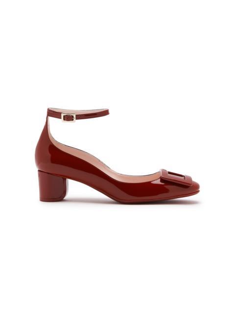 Roger Vivier Roundy Lacquered Leather Pumps red