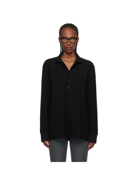 courrèges Black Oversized Polo