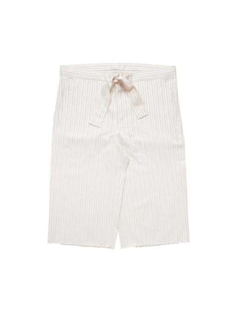 MM6 Maison Margiela Pinstripe Drawstring Shorts "Beige"