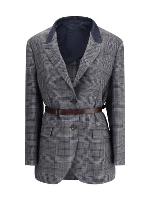Brunello Cucinelli Brunello Cucinelli Women Prince Of Wales Pattern Blazer