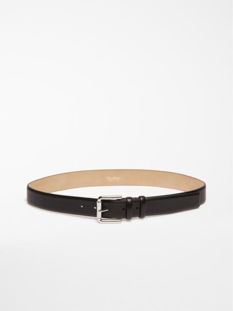 Max Mara NEWBUCKLE35 Natural leather belt