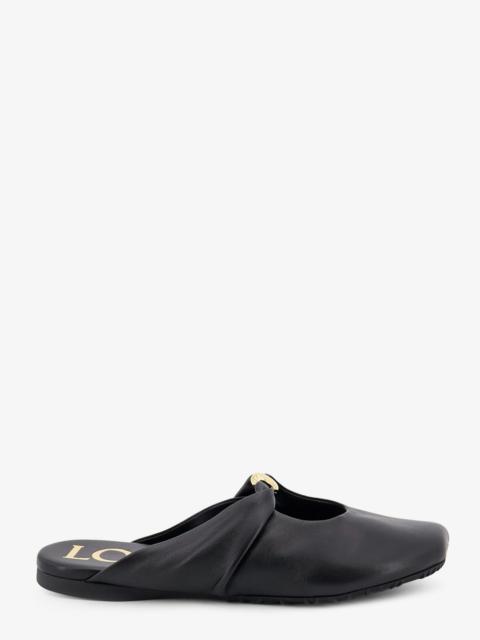 Loewe Loewe Pebble Soft Low Leather Sandals Black