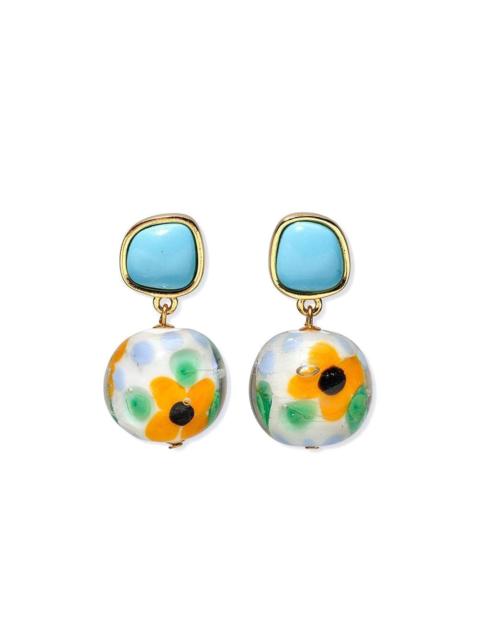 LIZZIE FORTUNATO Kado floral bead drop earrings