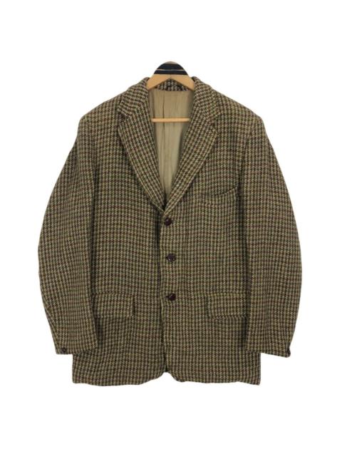 Other Designers Vintage 80s Harris Tweed Hand Woven Houndstooth Tweed Coat