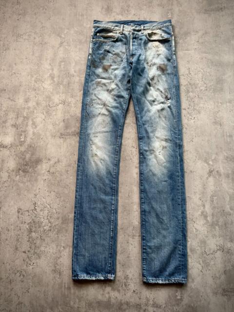 Dior Dior Homme 11SS Blue Washed Distressed Dirty-Dye Jeans