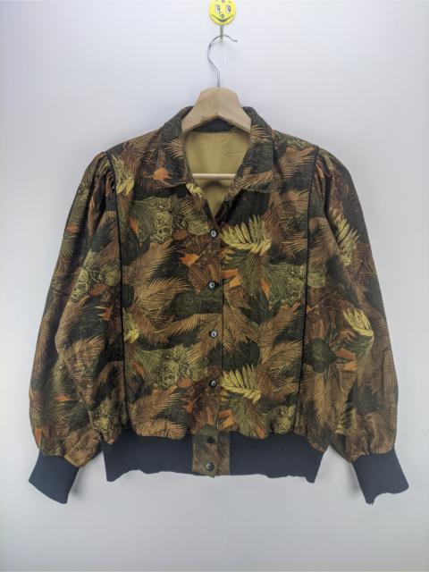 Other Designers Vintage - 🔥Steal🔥Vintage Jacket Cropped Leaves Patterned