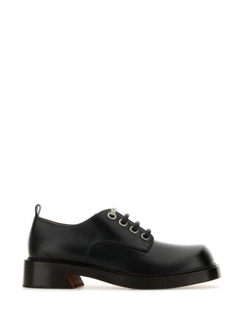 Alexander Mcqueen Men Black Leather Lace-Up Shoes